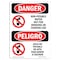 Signmission Safety Sign, OSHA Danger, 5" Height, Non-Potable Water No Drinking Bilingual Spanish OS-DS-D-35-VS-1503 - alternate 1